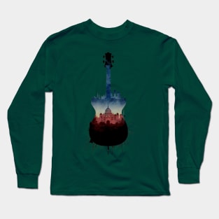 Taj Mahal l Guitar l Musician l India l Art Long Sleeve T-Shirt